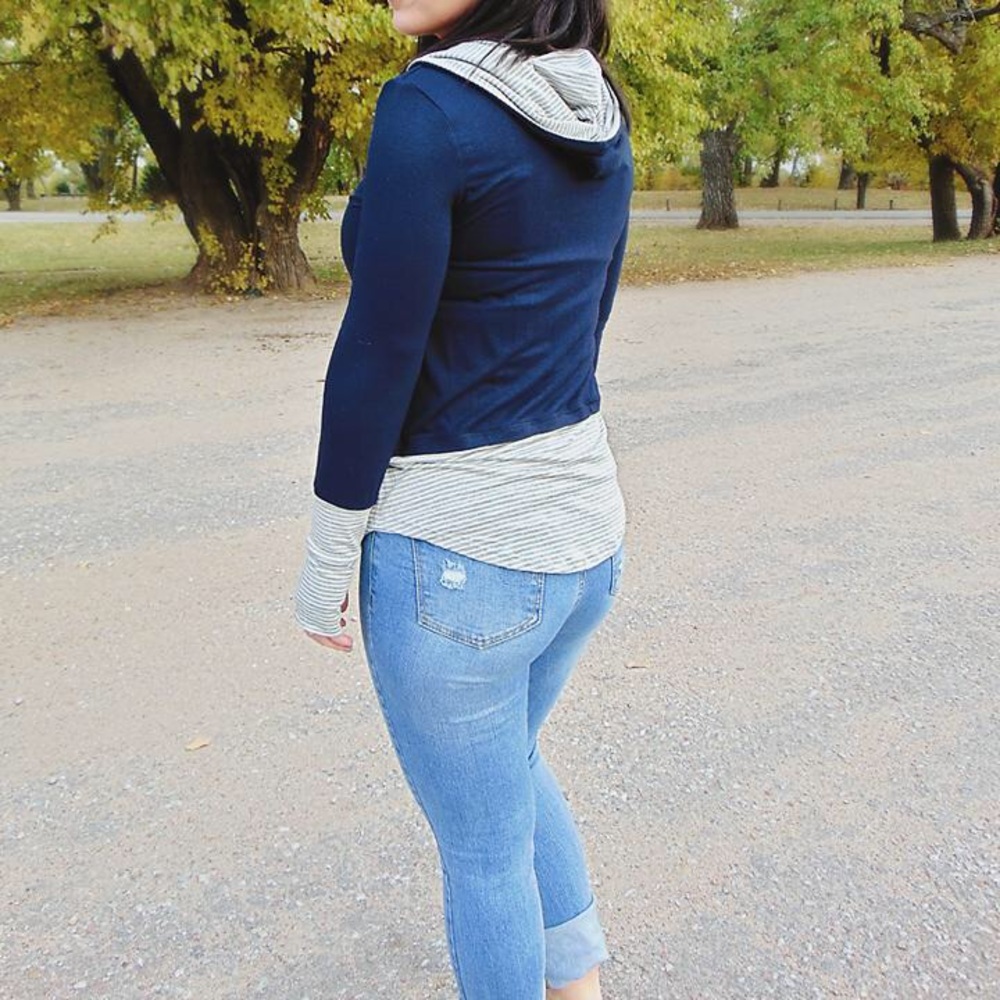 Colorblock T-shirt hoodie